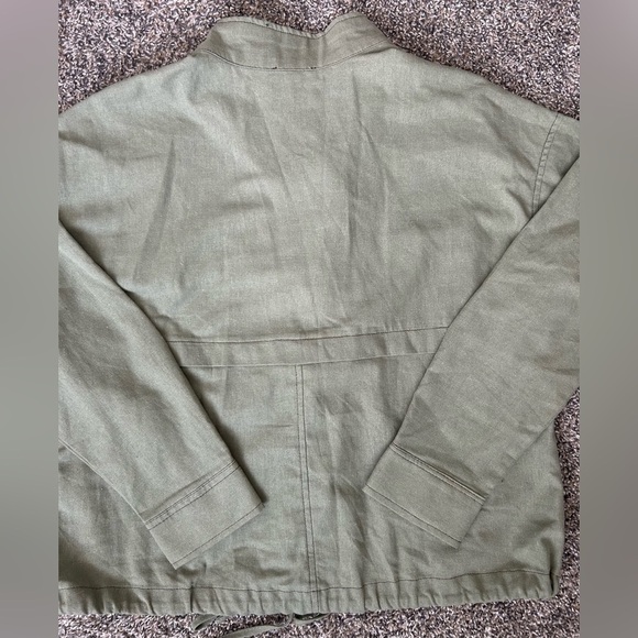 BLU pepper Women's Sage Green Lightweight Linen Blend Jacket size large - Picture 8 of 8